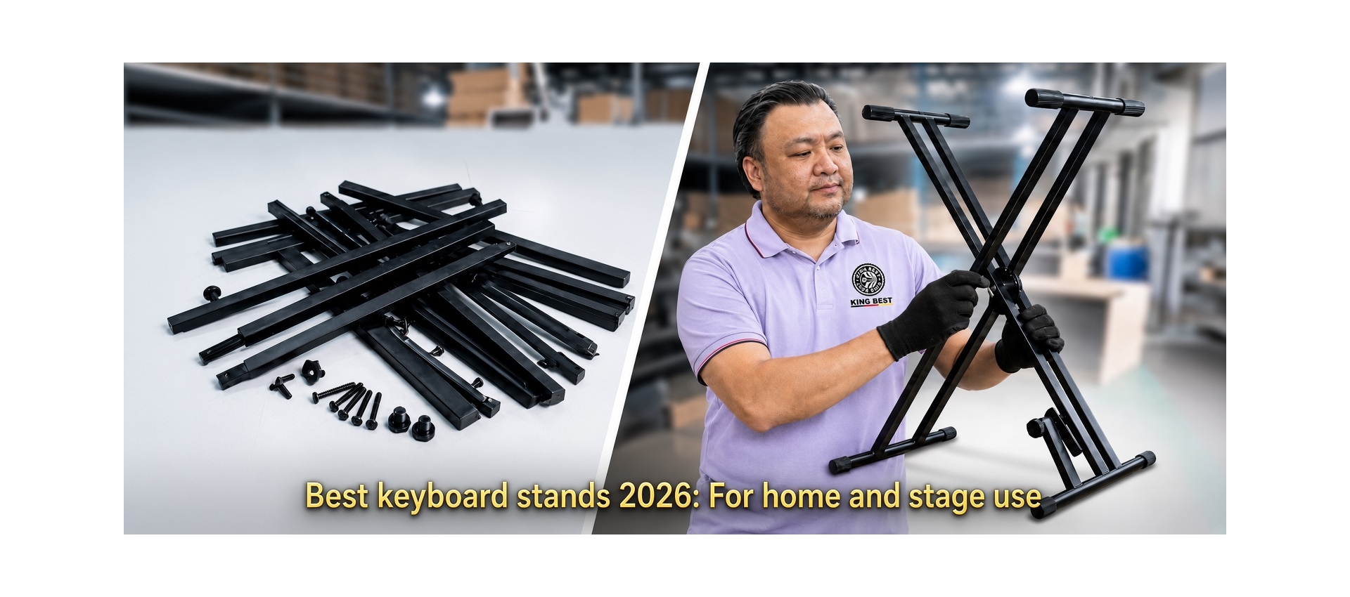KINGBEST heavy-duty double-braced keyboard stand for home , studioand stage use KINGBEST heavy-duty double-braced keyboard stand for home , studioand stage use